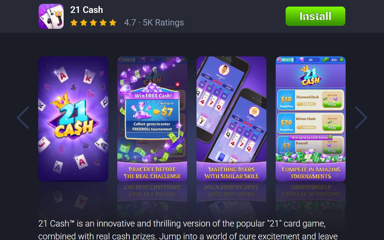 21Cash website screenshot