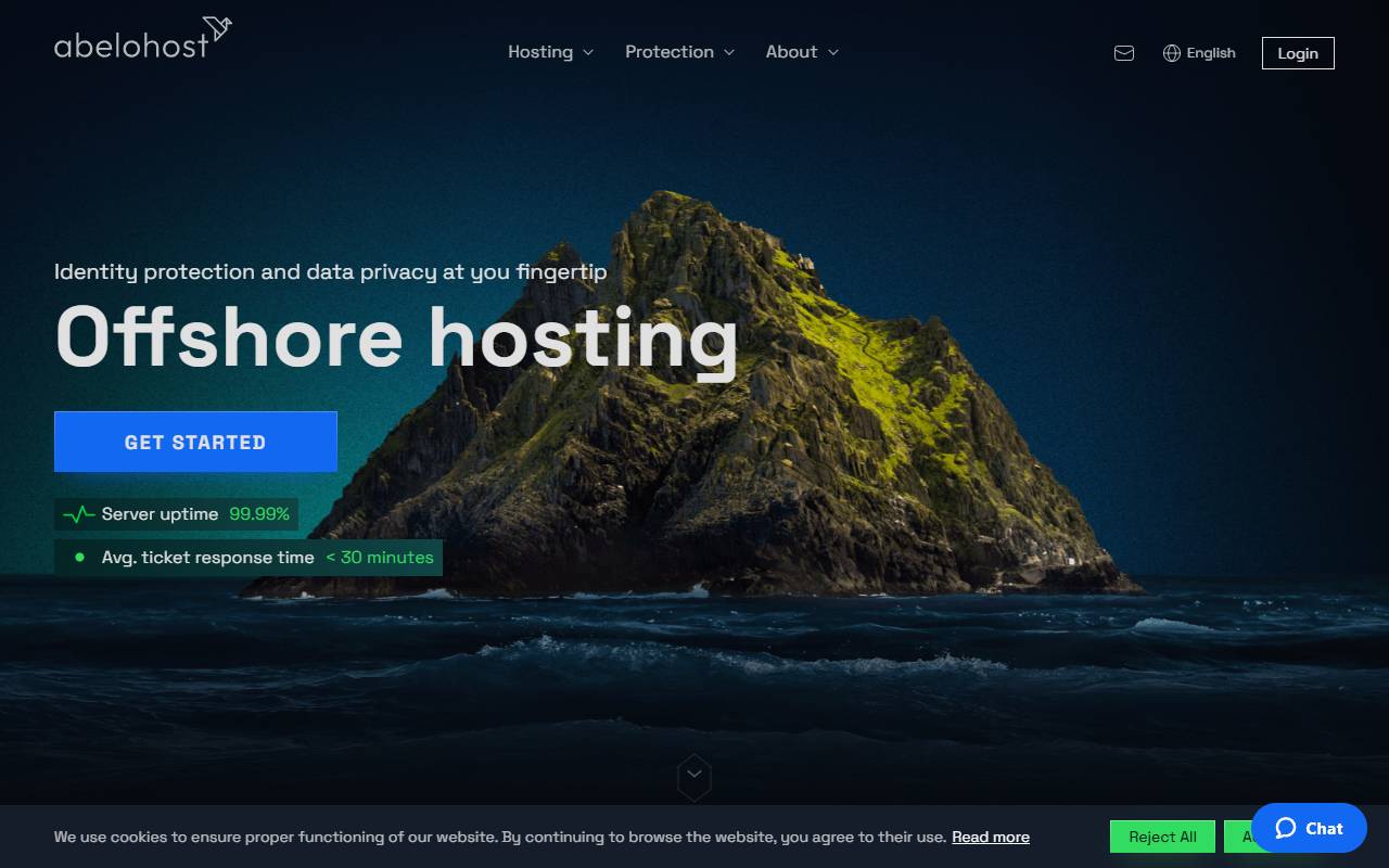 AbeloHost website screenshot