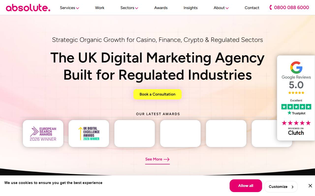 Absolute Digital Media website screenshot