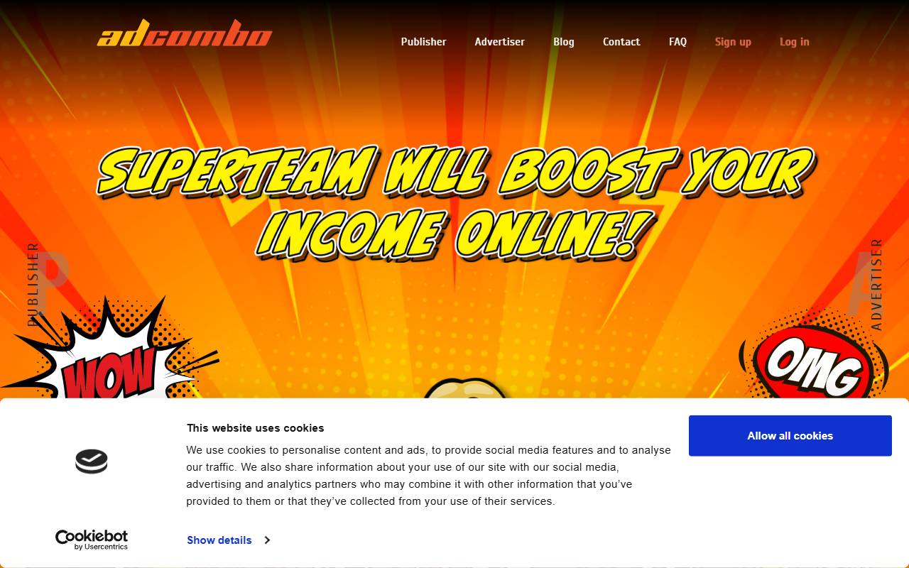 AdCombo website screenshot
