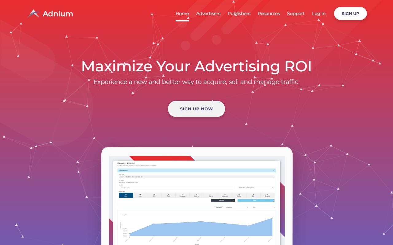 Adnium website screenshot