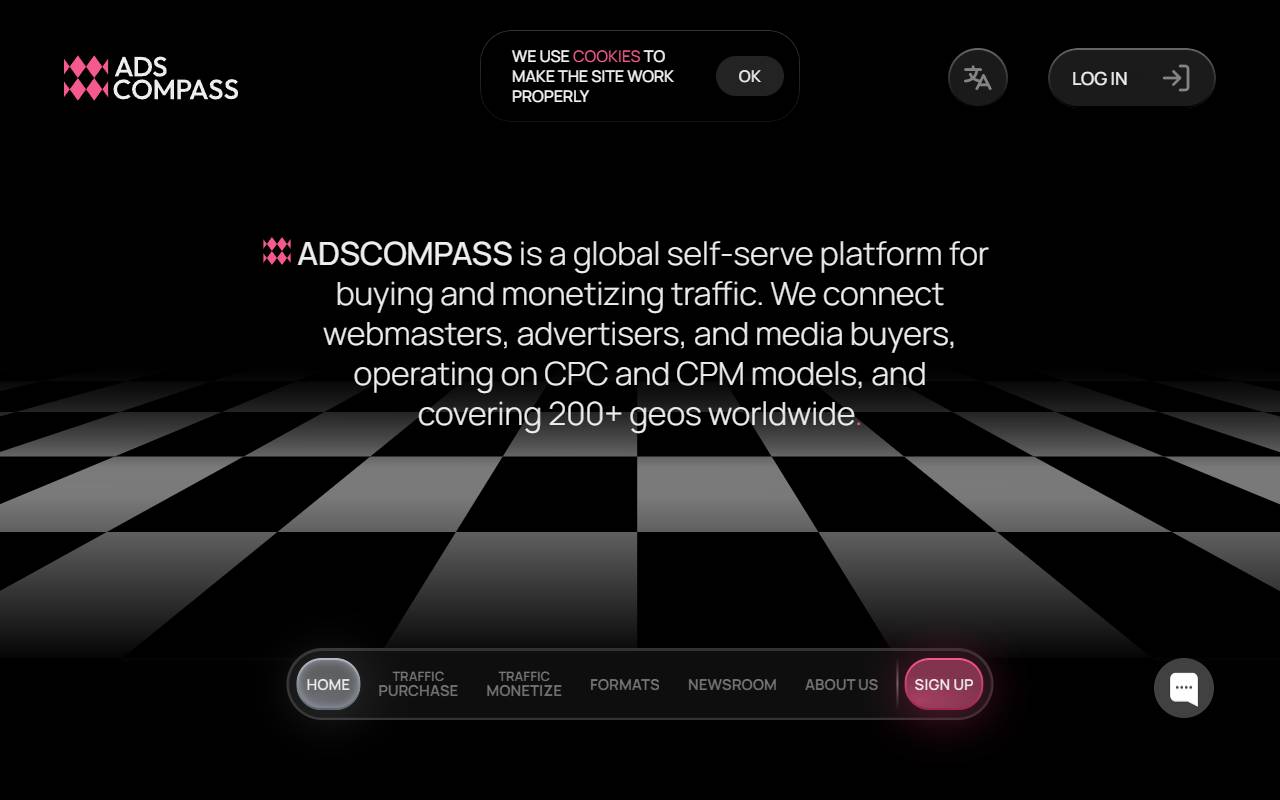 AdsCompass website screenshot