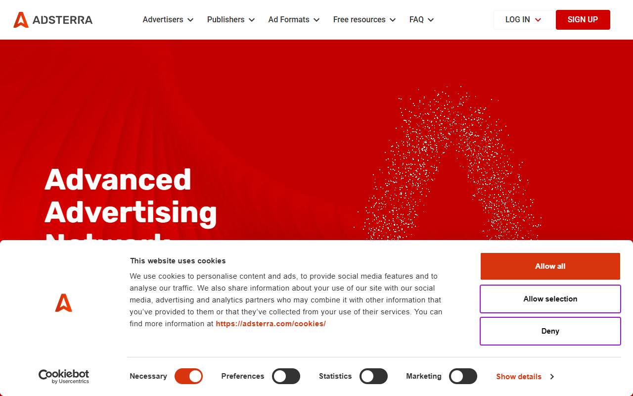 Adsterra website screenshot