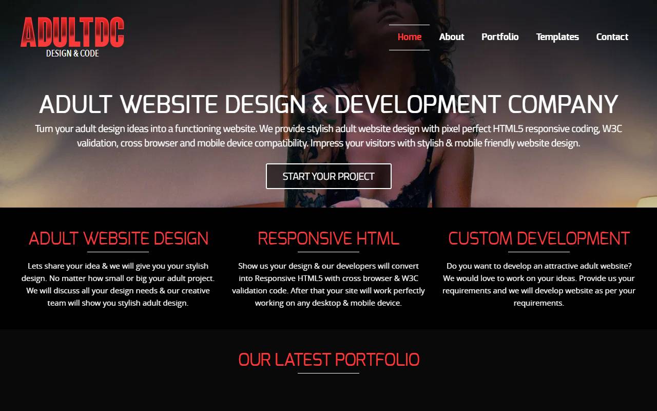 AdultDC website screenshot