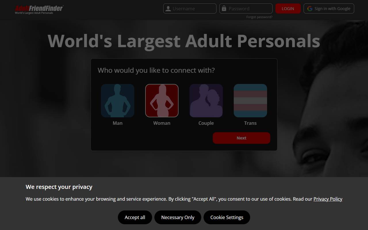 AdultFriendFinder Affiliates website screenshot