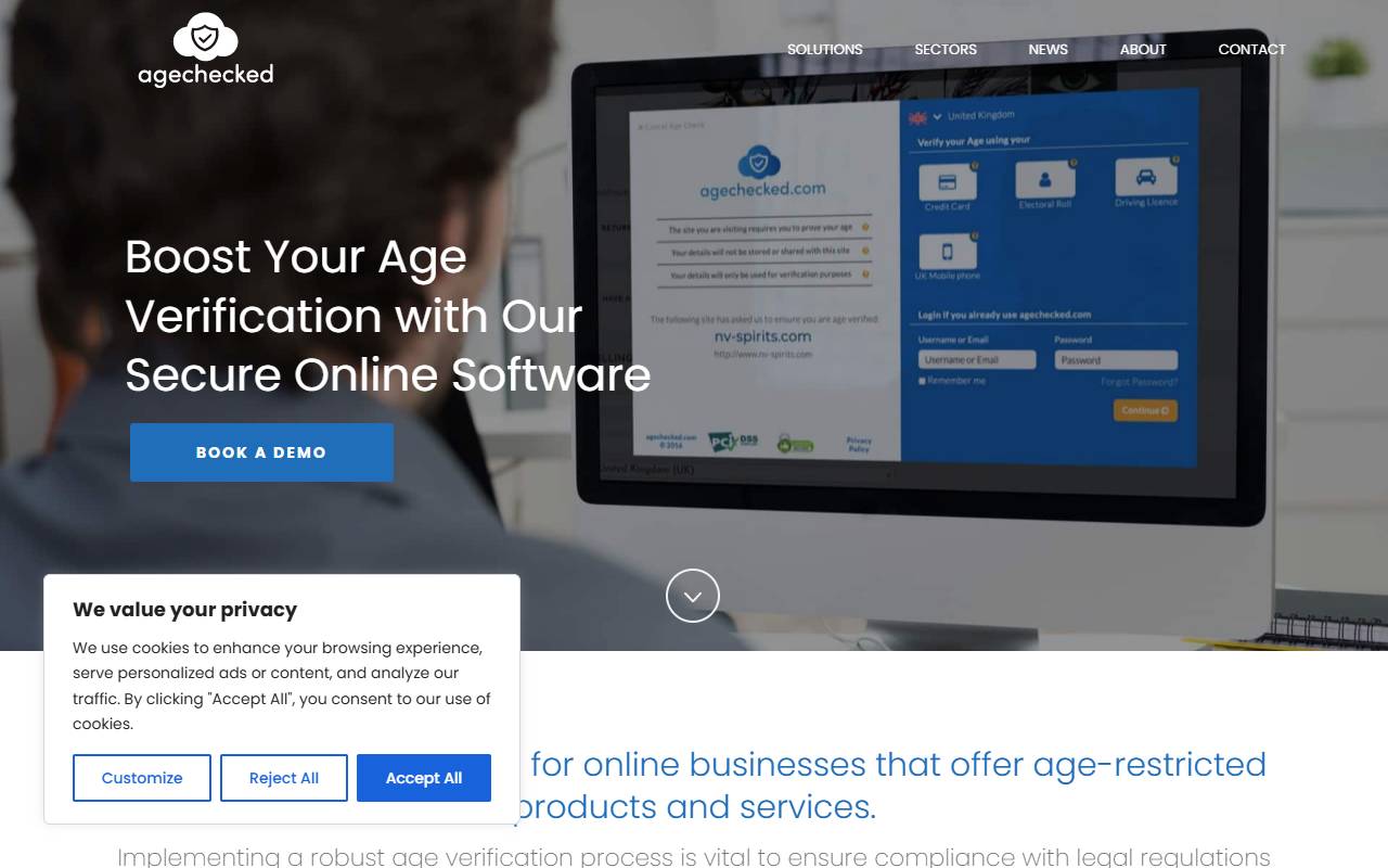 AgeChecked website screenshot