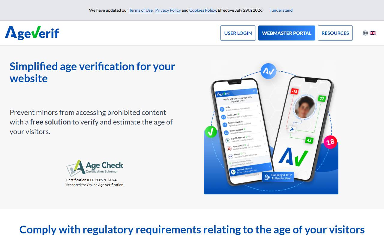 AgeVerif website screenshot