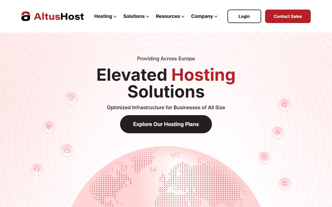 AltusHost website screenshot