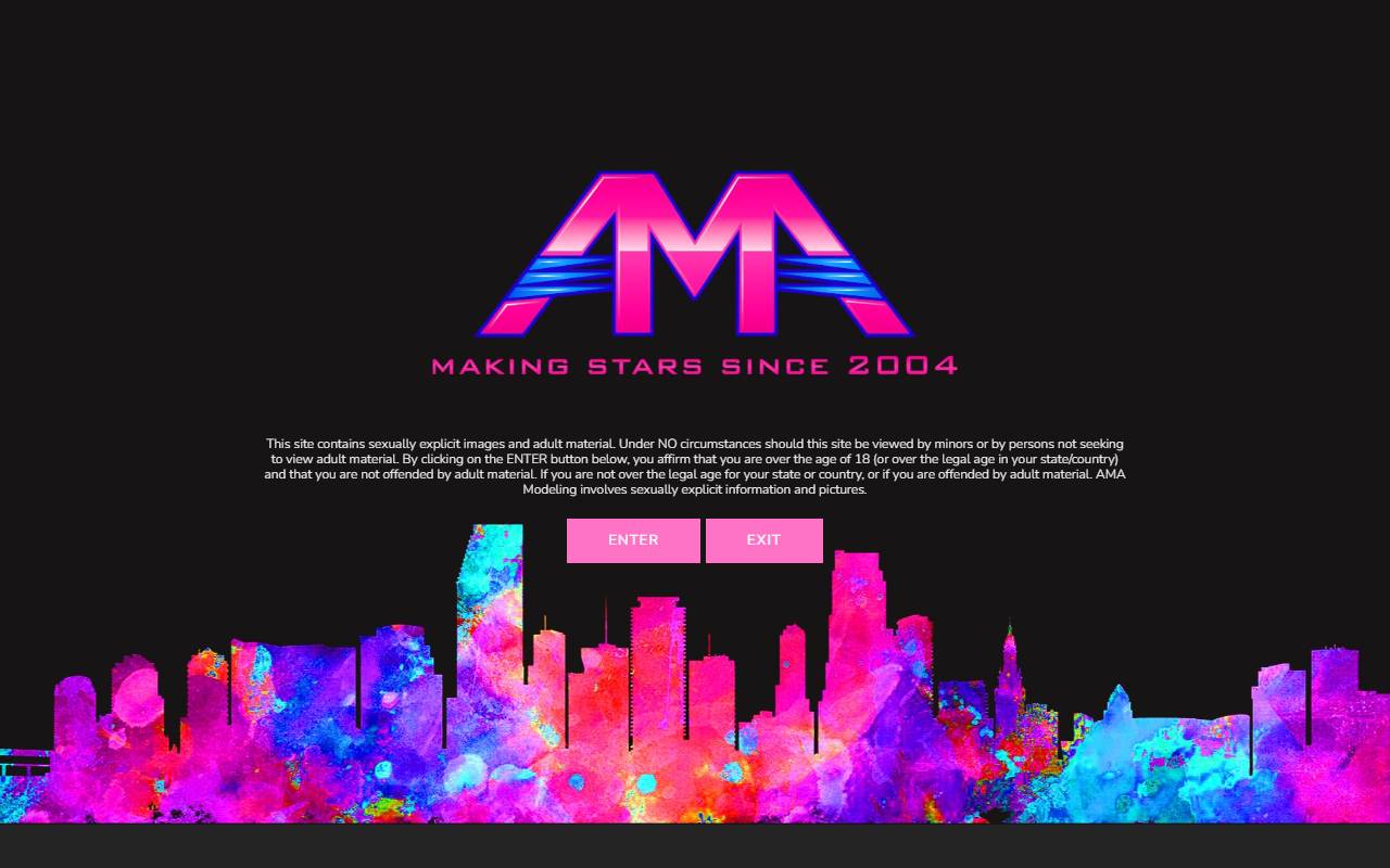 AMA Modeling website screenshot