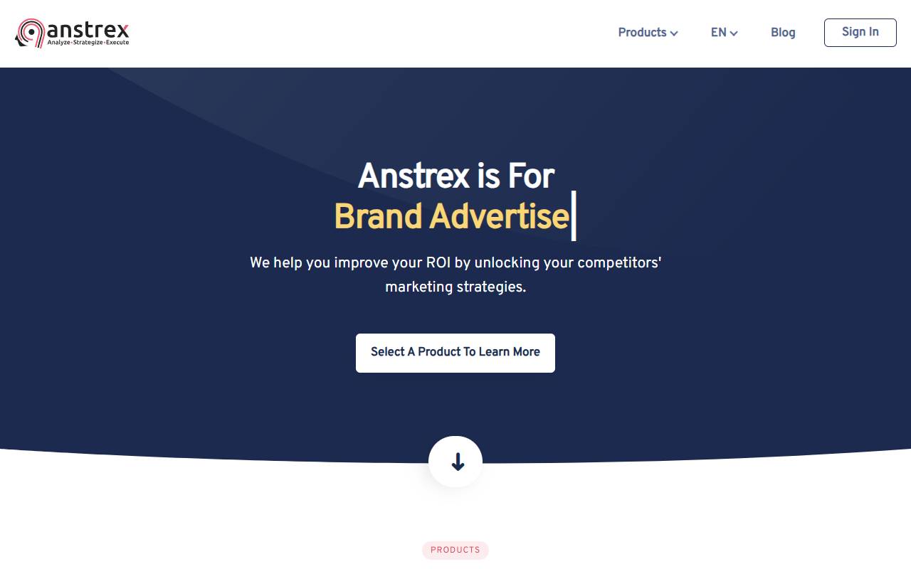 Anstrex website screenshot