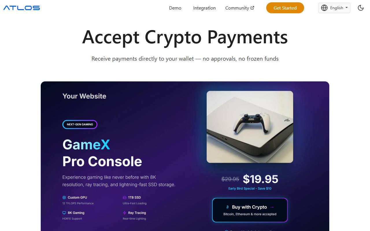 ATLOS website screenshot