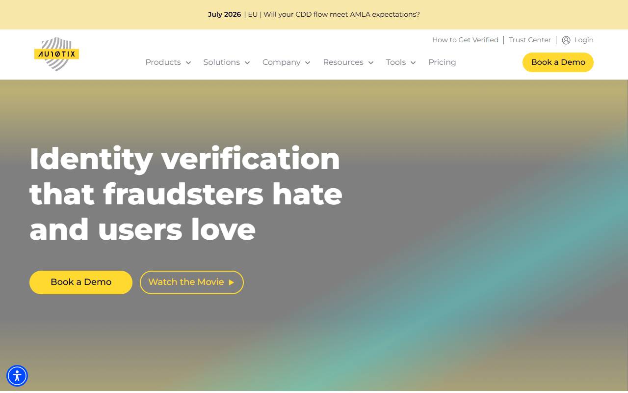 AU10TIX website screenshot