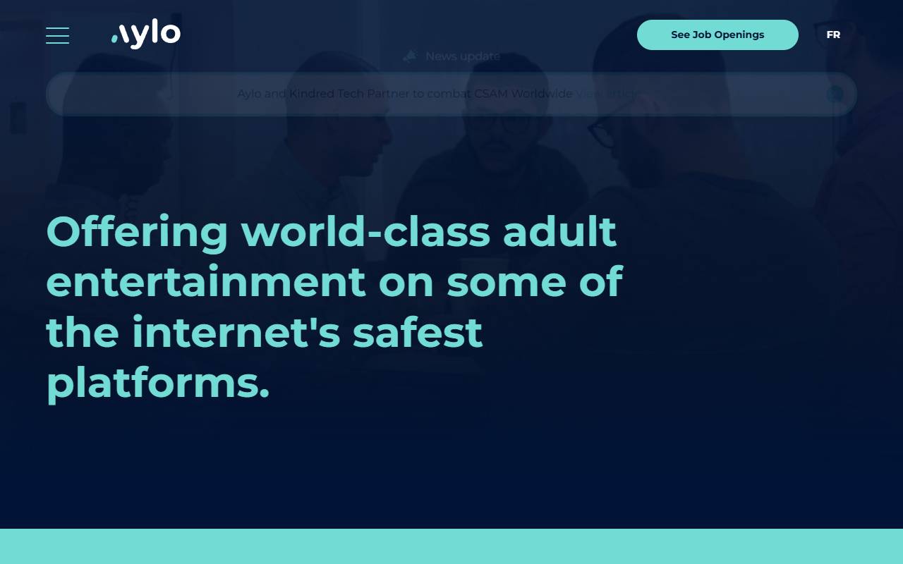 Aylo Content Partner Network website screenshot