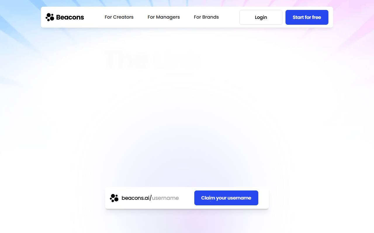 Beacons website screenshot