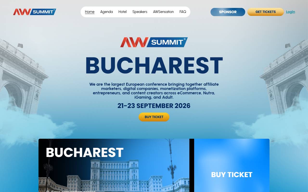 Bucharest Summit website screenshot