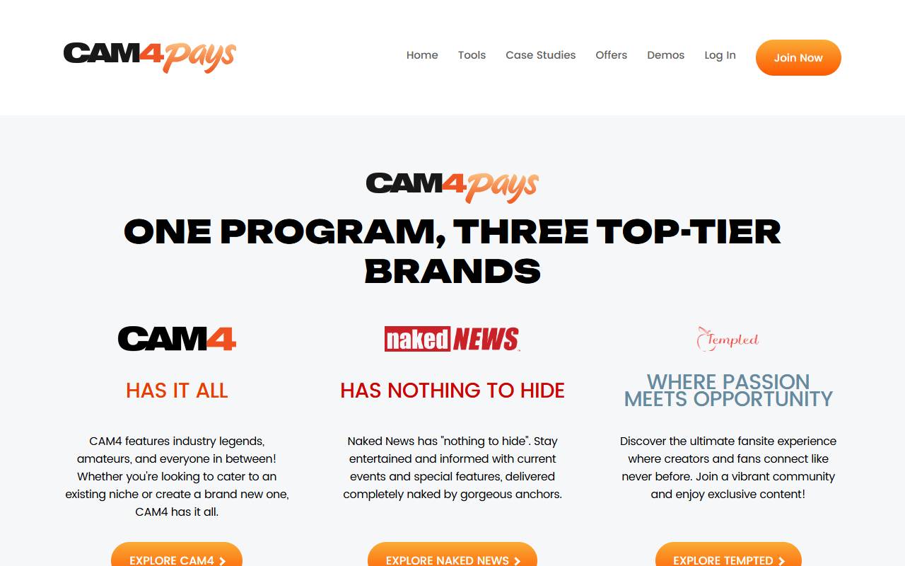CAM4Pays website screenshot