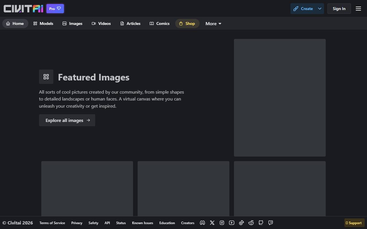 Civitai website screenshot
