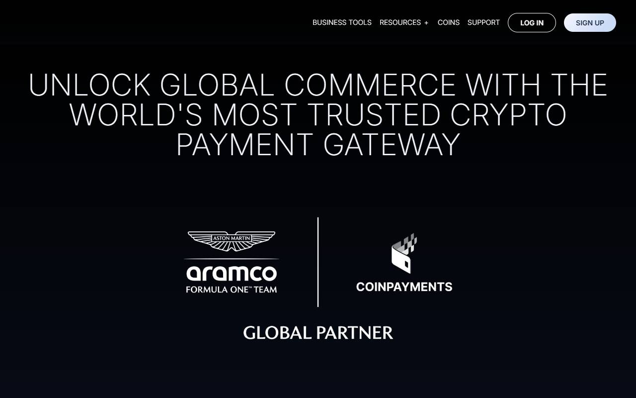CoinPayments website screenshot