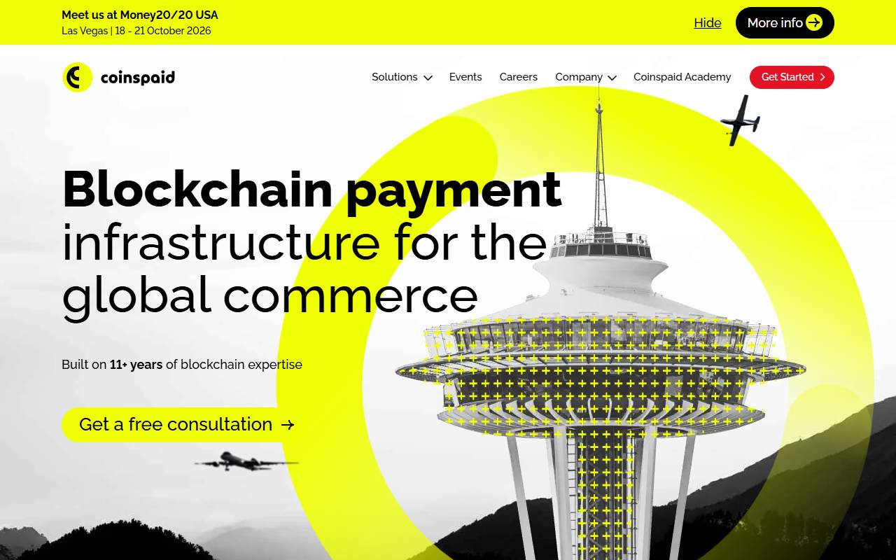 CoinsPaid website screenshot