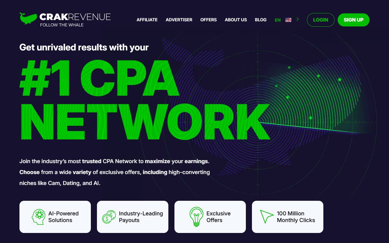CrakRevenue website screenshot