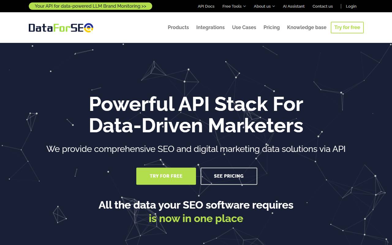 DataForSEO website screenshot