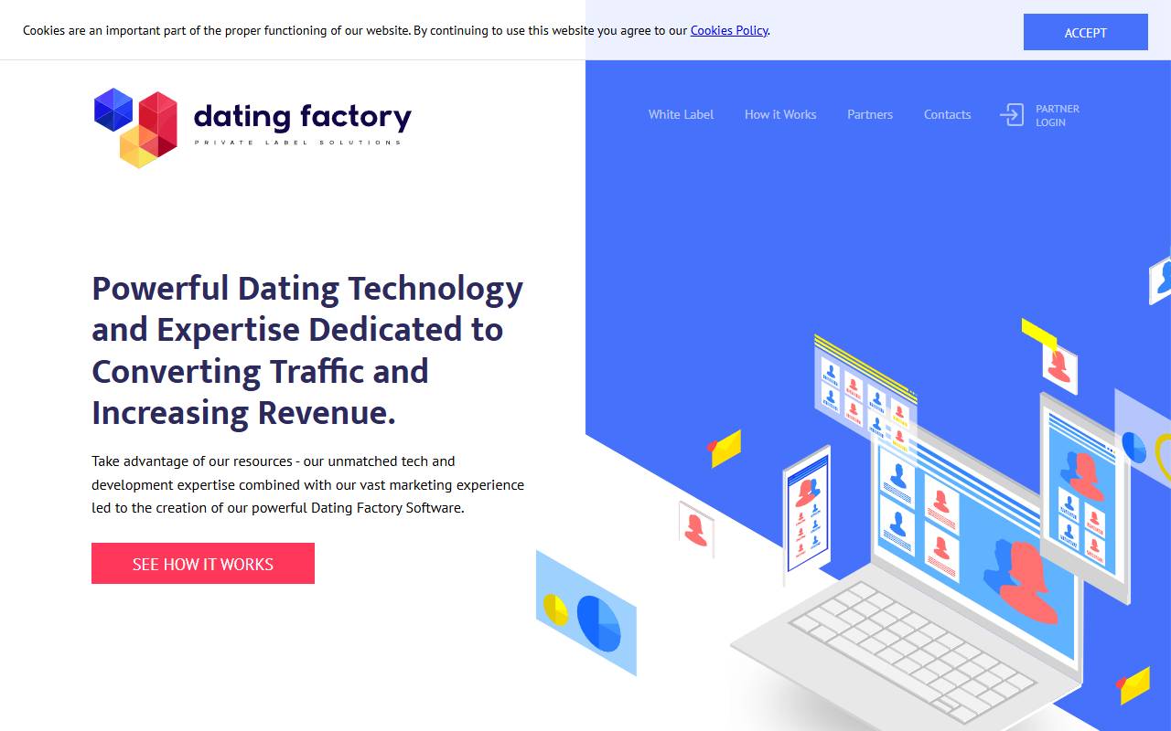 Dating Factory website screenshot