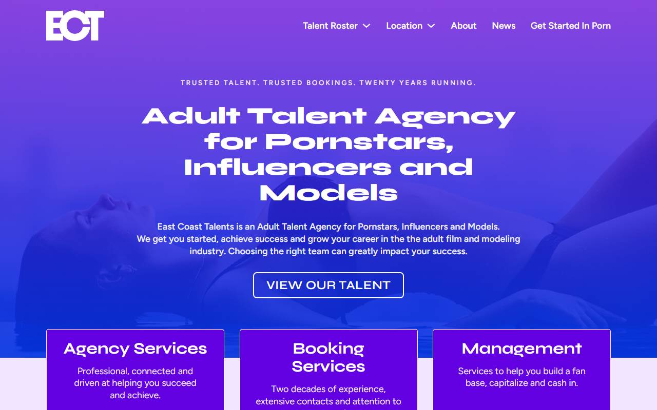 East Coast Talents website screenshot