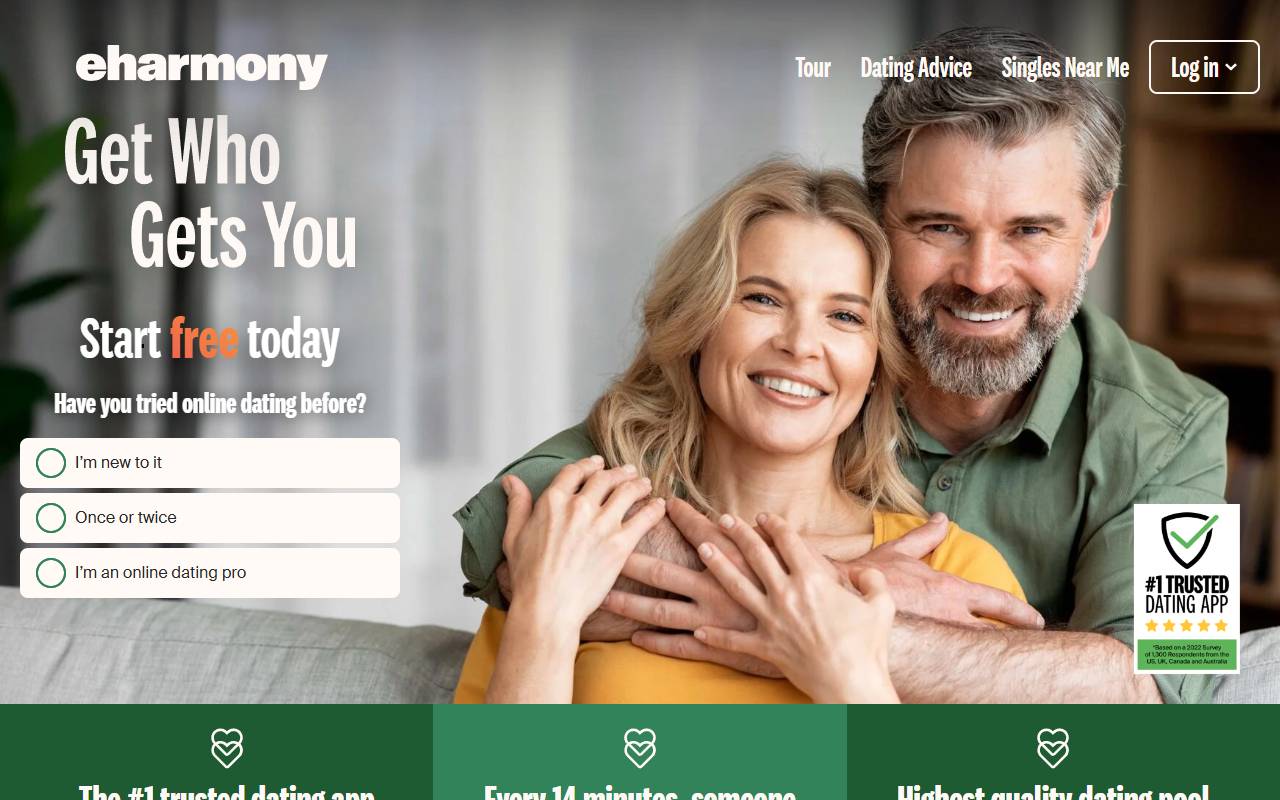 eHarmony Affiliate Program website screenshot