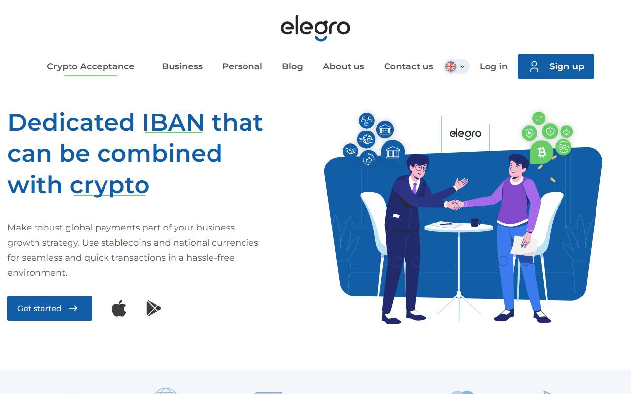 Elegro website screenshot