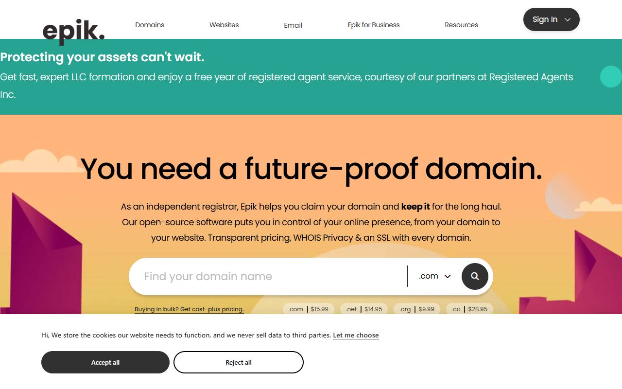 EPIK website screenshot