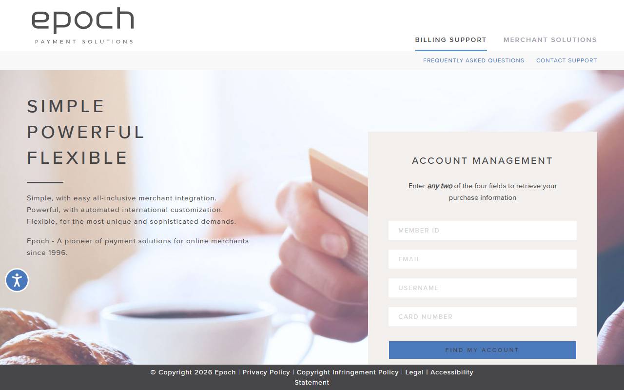 Epoch website screenshot