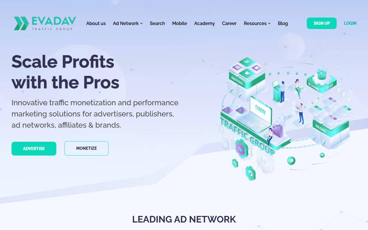 Evadav website screenshot