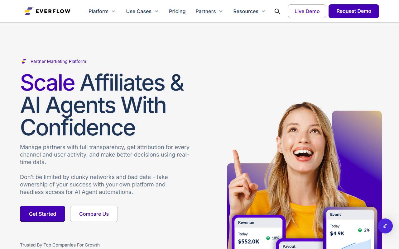Everflow website screenshot