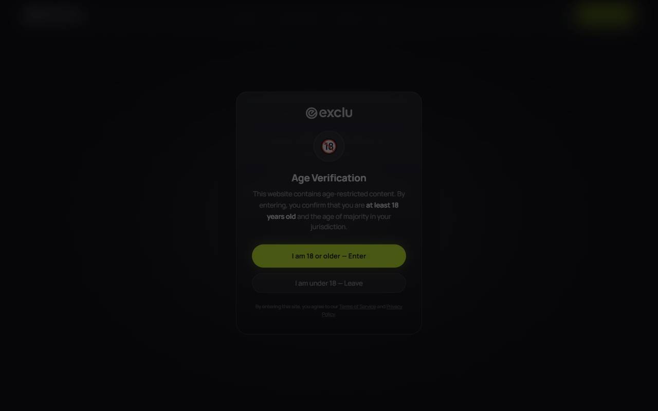 Exclu website screenshot