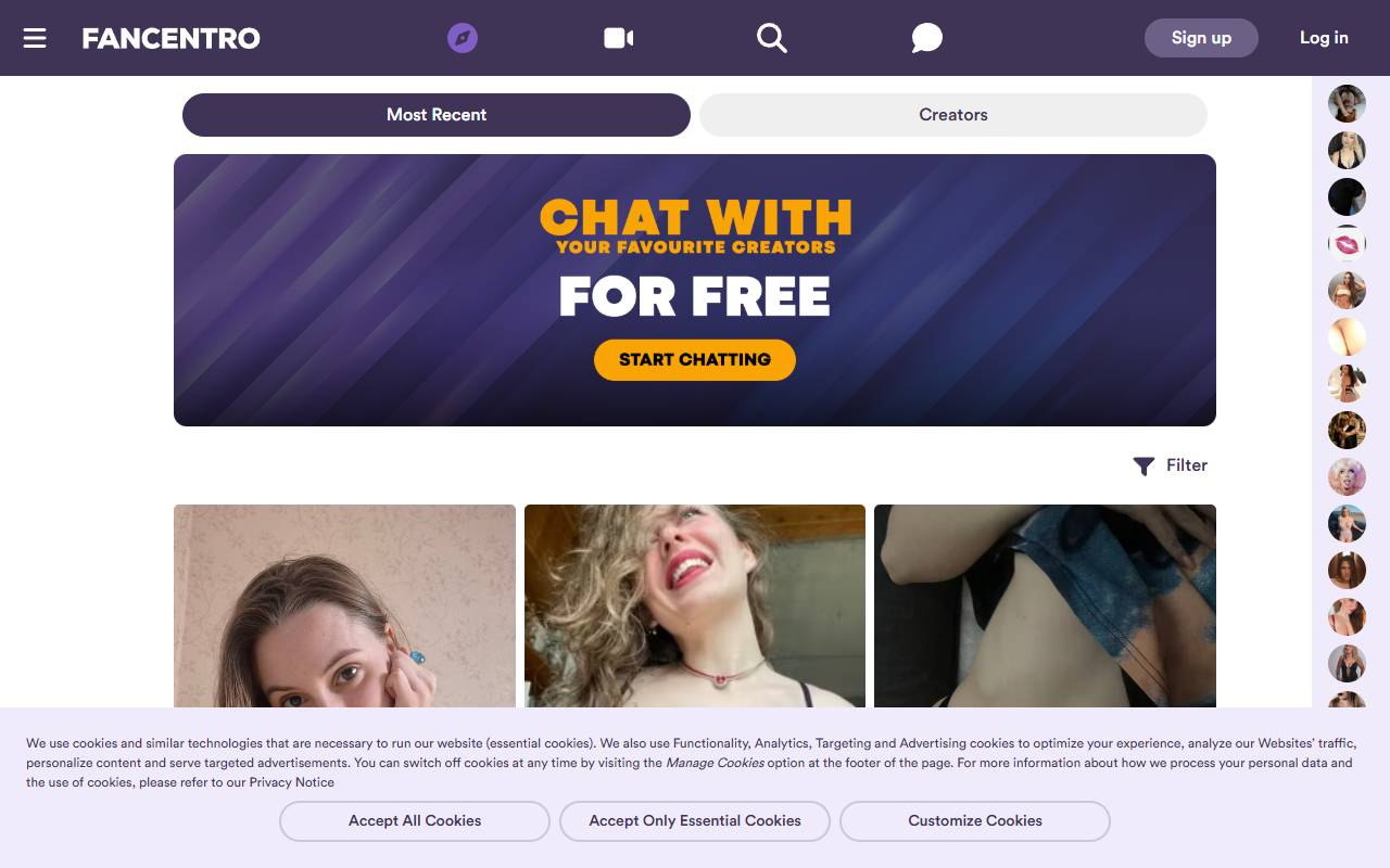 FanCentro website screenshot