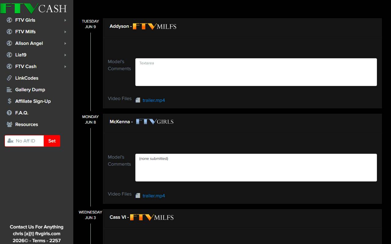 FTV Cash website screenshot