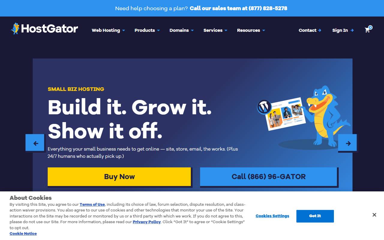 HostGator website screenshot