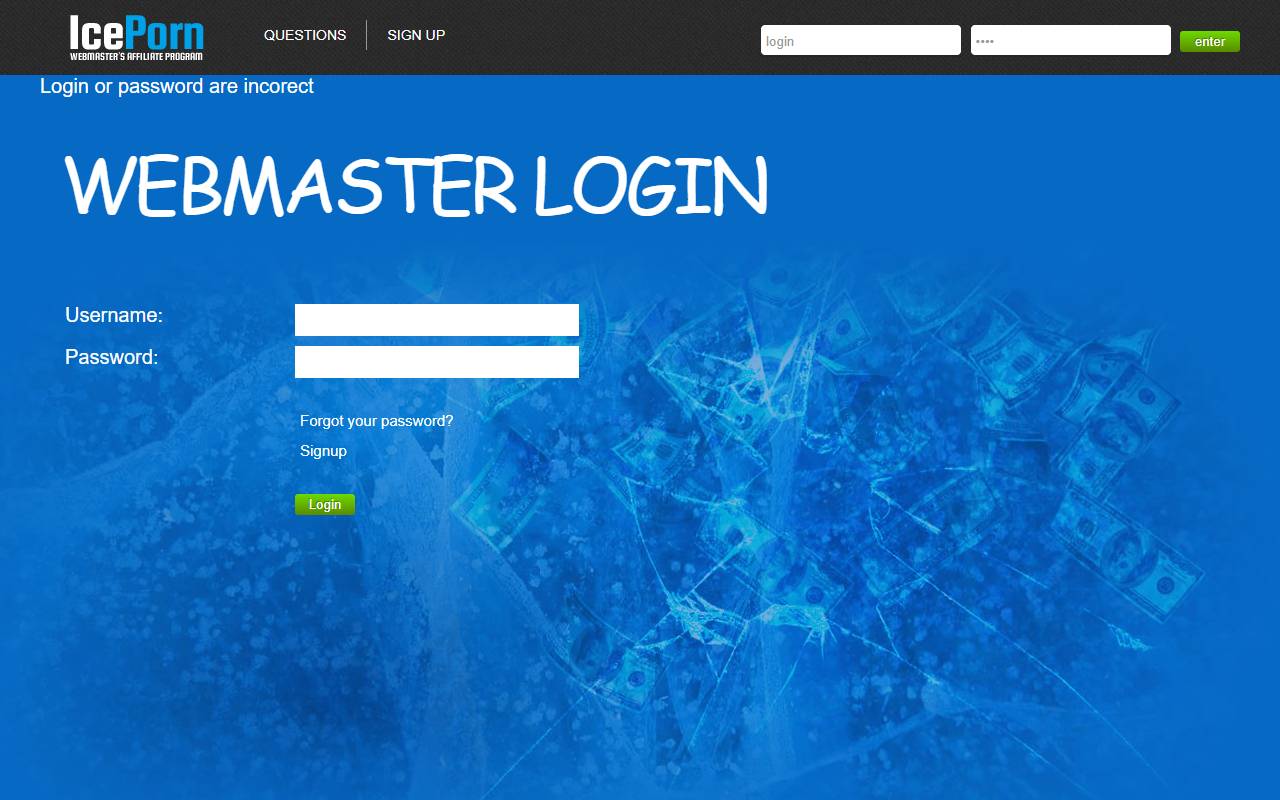 IcePorn website screenshot
