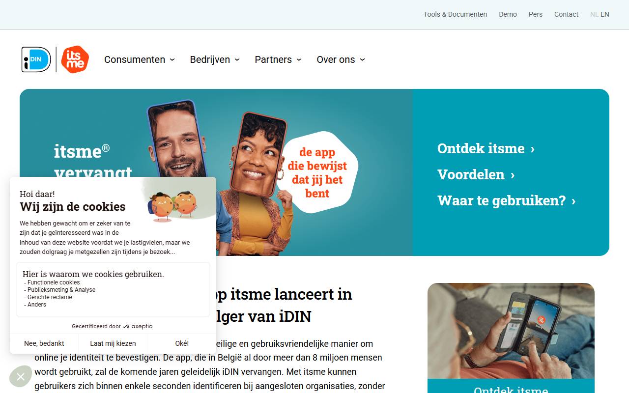 iDin website screenshot