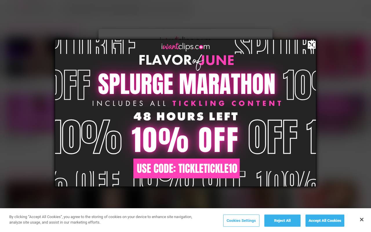 iWantClips website screenshot