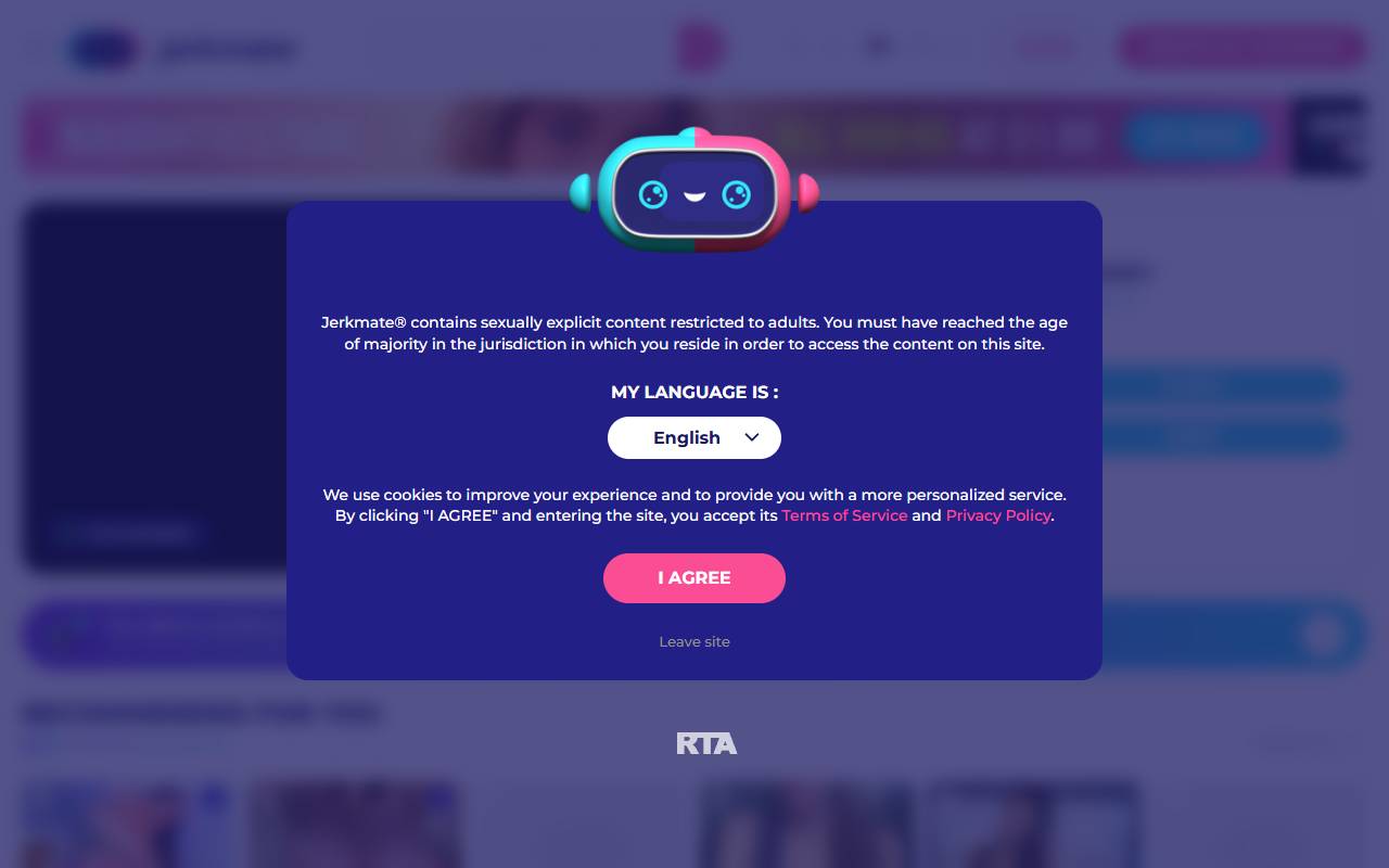 Jerkmate Affiliate Program website screenshot