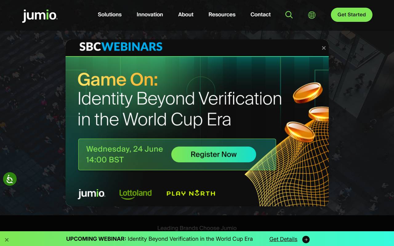 Jumio website screenshot