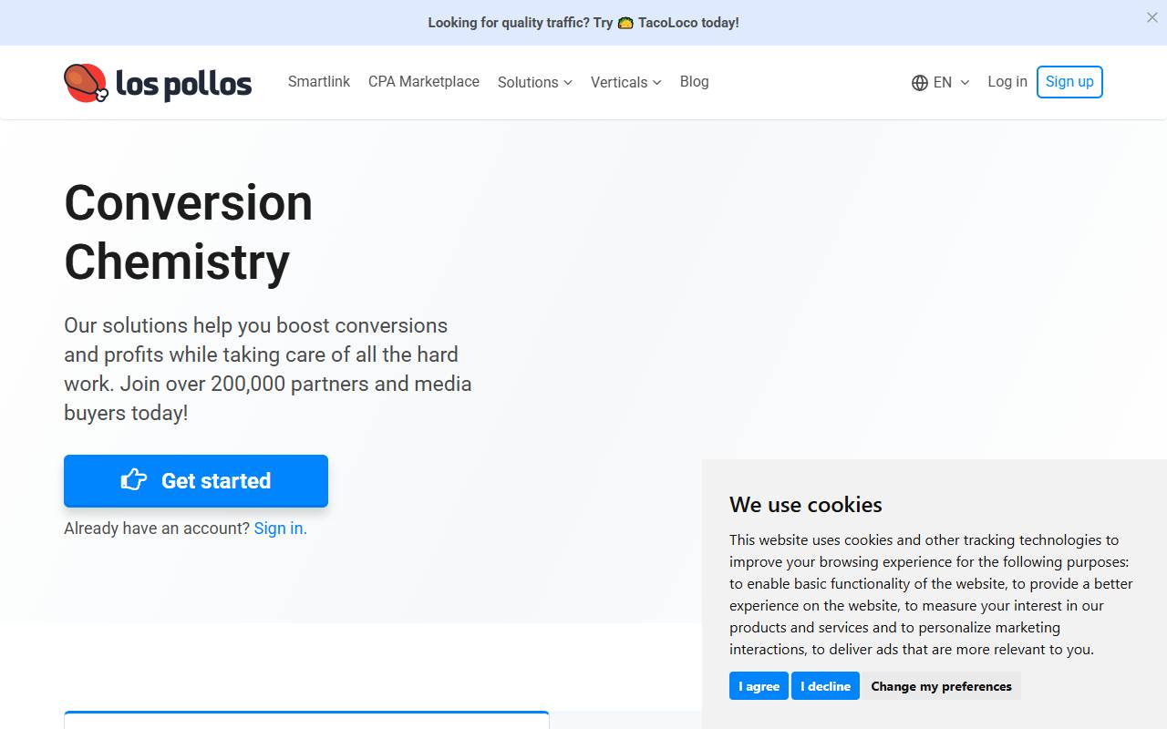 LosPollos website screenshot
