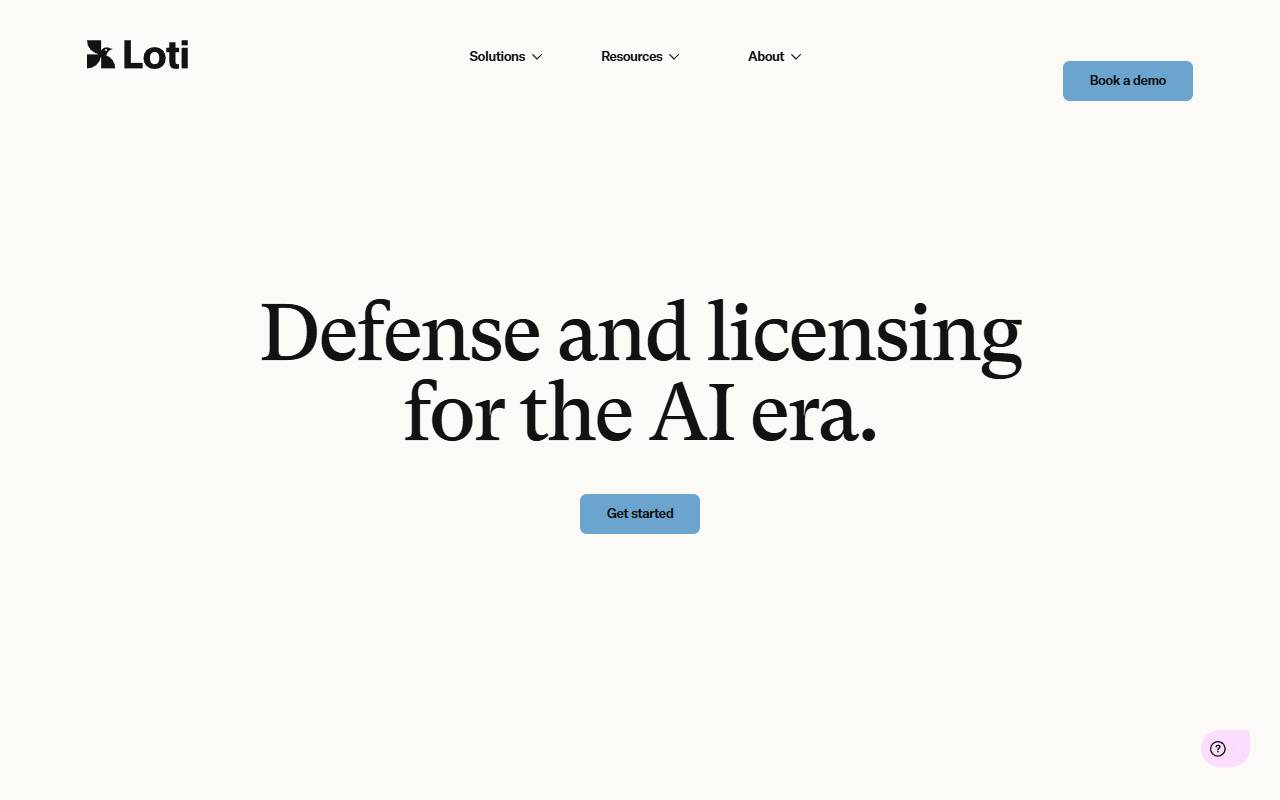 Loti AI website screenshot