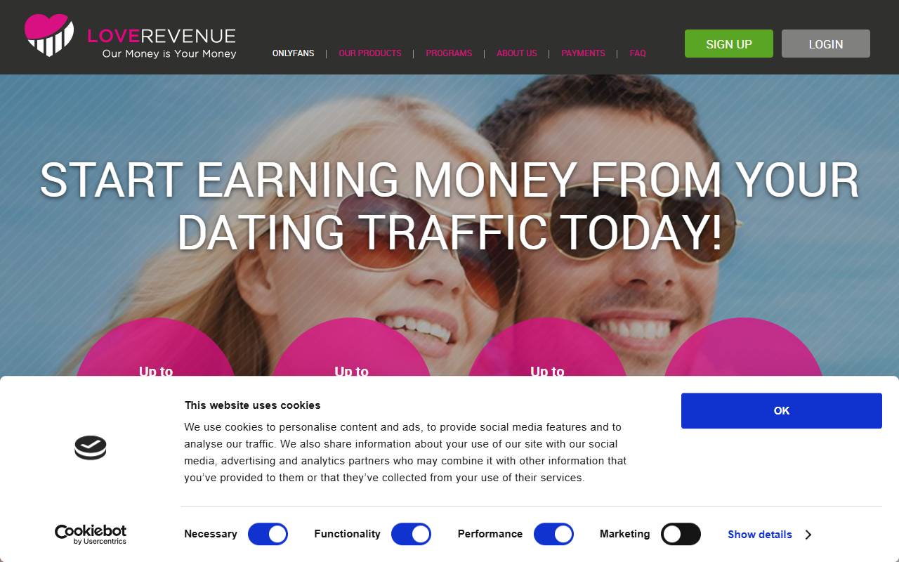 LoveRevenue website screenshot