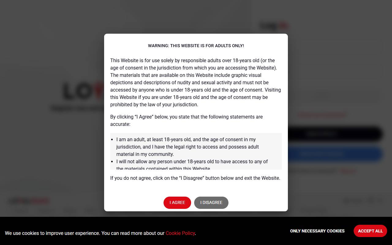LoyalFans website screenshot