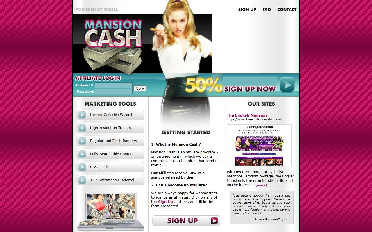 MansionCash website screenshot