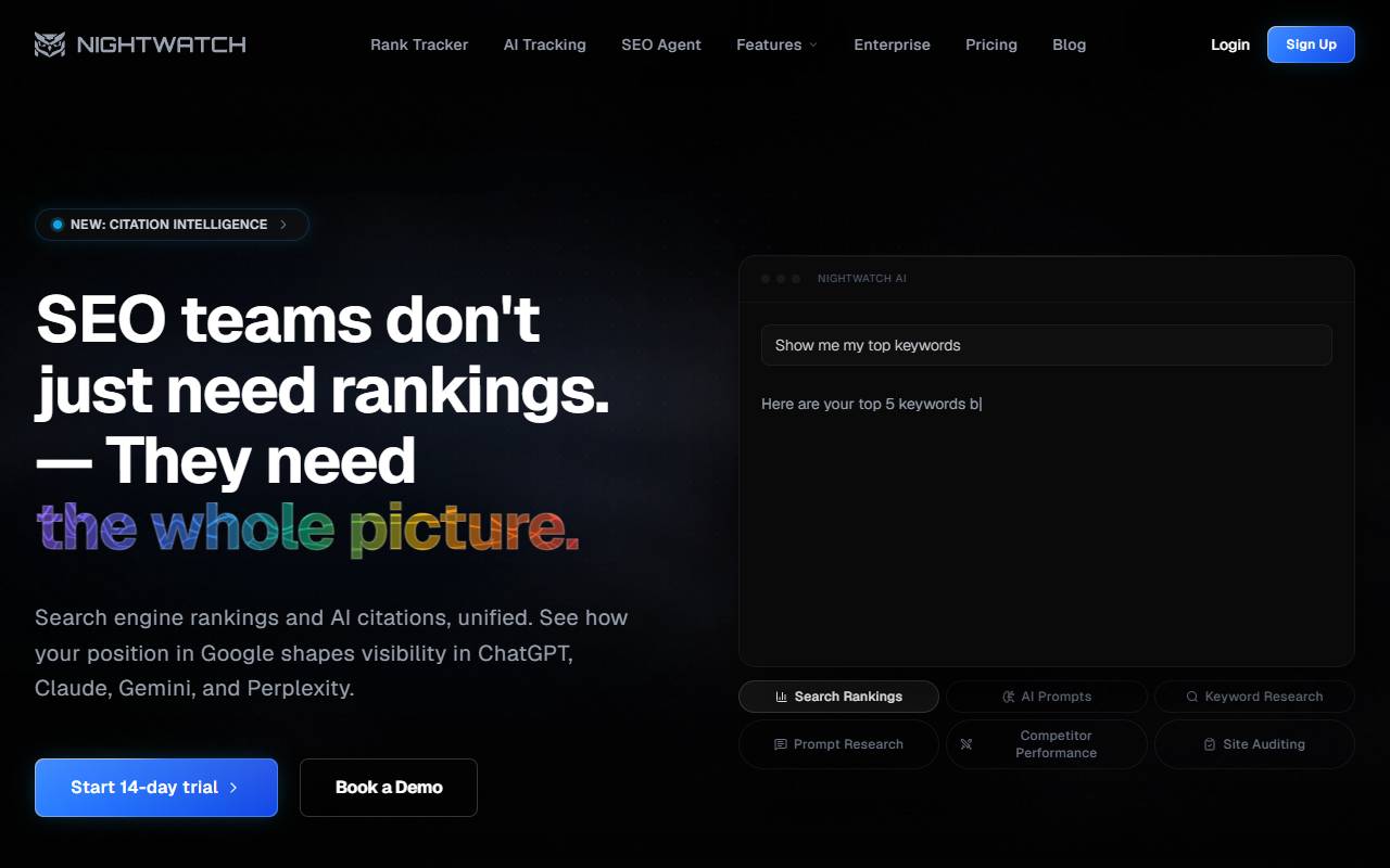 Nightwatch website screenshot