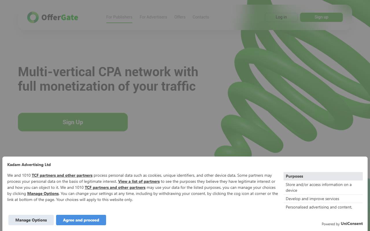 OfferGate website screenshot