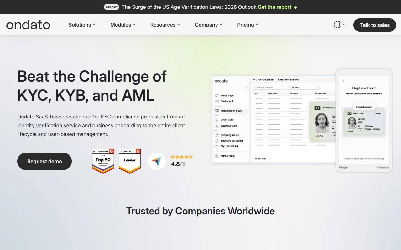 Ondato website screenshot